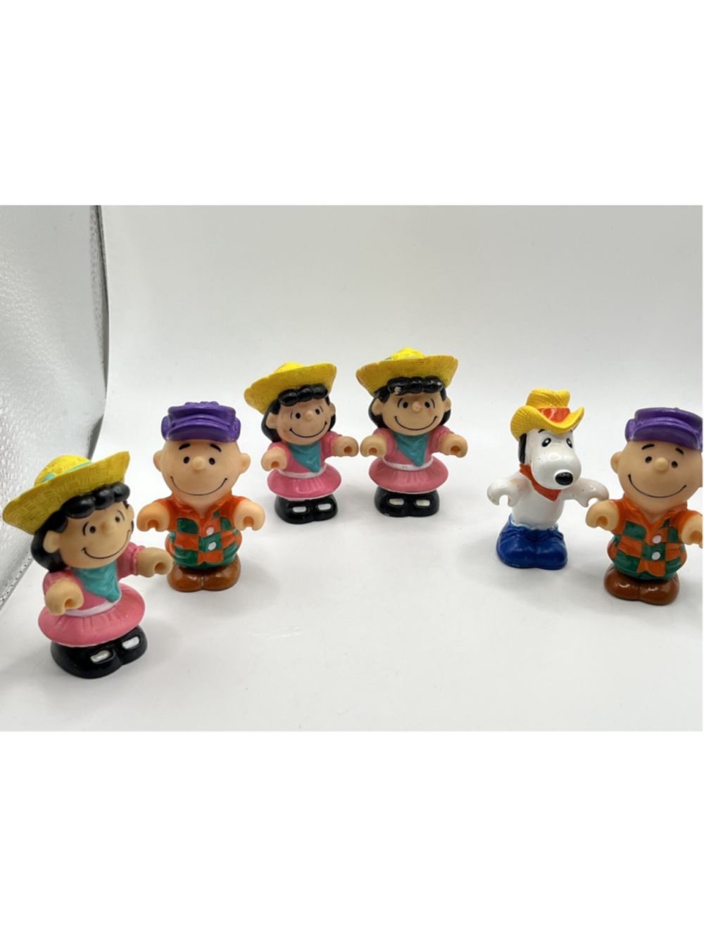 5 Vintage 1989 McDonald's Peanuts Snoopy Down on the Farm Happy Meal Cake Topper